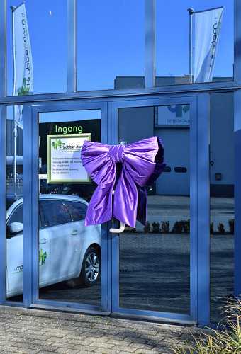 [K1290235-DEUR] Deurstrik Dubbel Paars Lucca 77x50+40cm & Zuignap lint 25cm