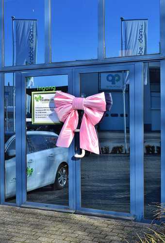 [K1290238-DEUR] Deurstrik Dubbel Roze Lucca 77x50+40cm & Zuignap lint 25cm