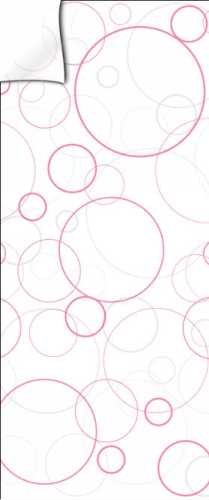 [K1080067] Kadofolie Transparant Amora Roze & Wit 80cm x 120meter