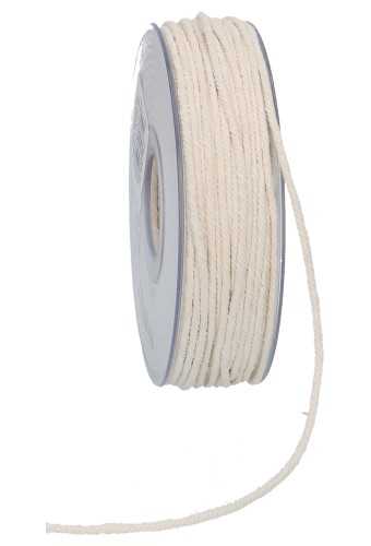 [K1390511] Geschenklint Katoen Koord Wit 3mm x 50 meter