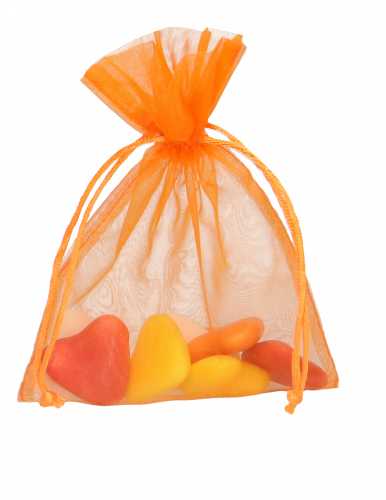 [K1070646] Organza zakjes Oranje Medium 12x17cm 10stuks