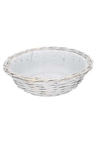 [1190276] Schaal stonew met zink diam. 31x9 cm 8stuks