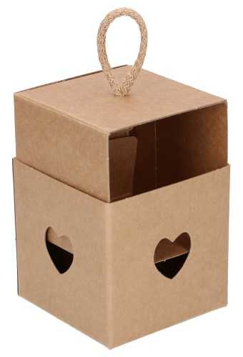 [K1270993] Kadodoos Naturel Hartje Venster Kubus 300gram 8x8x8cm 10stuks