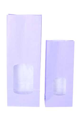 [K1240070] Blokbodemzakjes Kraft Lavendel & Venster 10x5.5x29cm 100stuks
