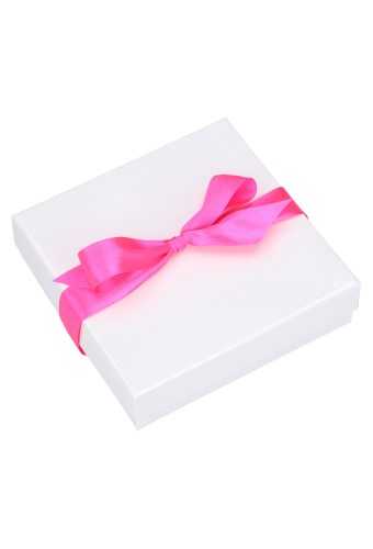 [K1271004] Luxe Geschenkdoos & Lintgleuf Wit Glans Bilbao 14.5x14.5x4cm 10stuks