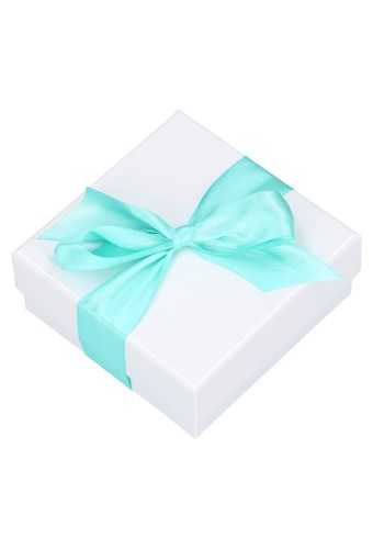 [K1271003] Luxe Geschenkdoos & Lintgleuf Wit Glans Bilbao 9.5x9.5x4cm 10stuks