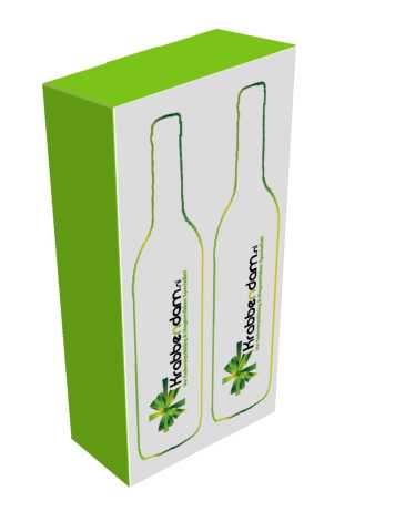 [1620015] Wijndoos Bedrukt in max 4 kleuren 2 Flessen 15.2x7.6x30.5cm