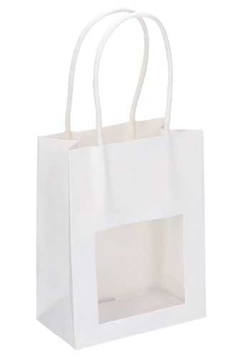 [K1110545] Kadotasjes Lenno Met Handvat & Venster Wit 11x6.5x14.7cm 25stuks