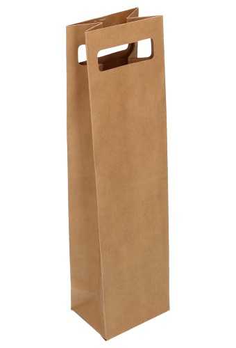 [K1170737] Wijnflestas Kraft Met Handgreep 11x9x42cm 1 fles 25stuks