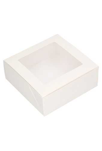 [K1271077] Geschenkdoosjes & Vensterdeksel Wit Creme Grivola 16x16x6cm 10stuks