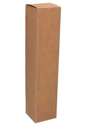 [K1271073] Flesdoosje Naturel Lange Fles 6.5x6.5x32cm 10stuks