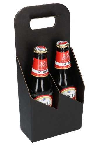 [K1180039] Bierverpakking Draagdoos Brugge Zwart voor 2 flesjes 33cl 10stuks