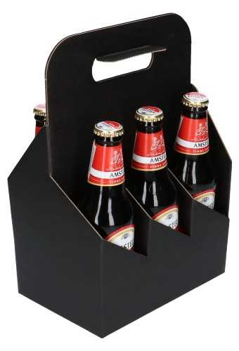 [K1180041] Bierverpakking Draagdoos Brugge Zwart voor 6 flesjes 33cl 10stuks