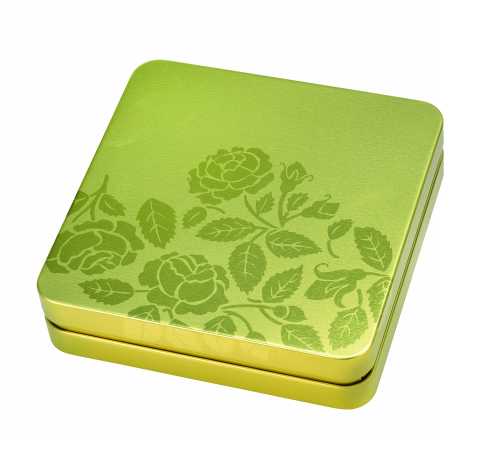 [1630028] Blikken Goude Roos Vierkant 14.8x14.8x3.6cm 12stuks