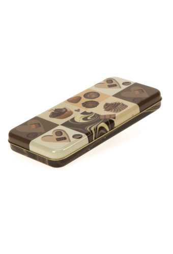 [1630109] Blikken Chocolade Mix Rechthoekig 18.8x8.8x2.1cm 24stuks