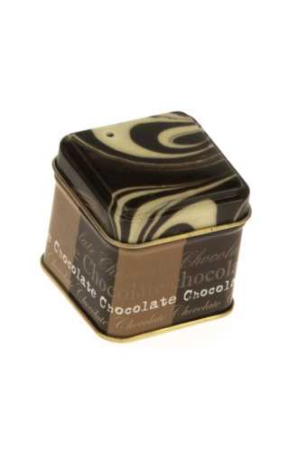 [1630111] Blikken Chocolade Mix Vierkant 4.3x4.3x4cm 48stuks