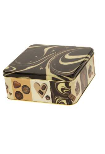 [1630112] Blikken Chocolade Mix Vierkant 18.6x1.86x7.2cm 6stuks