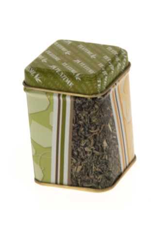 [1630141] Blikken Tea Time Vierkant 4.3x4.3x6cm 24stuks