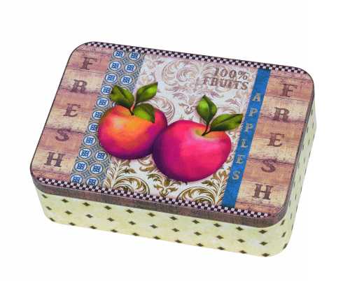 [1630170] Blikken Appels Rechthoekig 14.2x10.1x3.1cm 12stuks