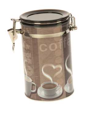 [1630174] Blikken Koffie Bus Rond 10.4x15.2cm 6stuks