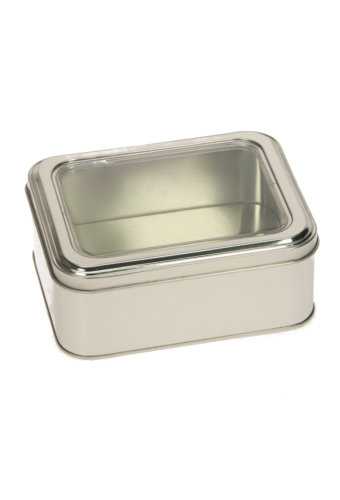 [1630222] Blikken Blanco Rechthoekig 14.7x11.5x5.7cm 12stuks