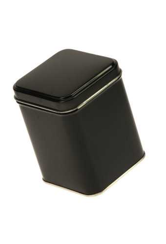 [1630236] Blikken Zwart Vierkant 7.2x7.2x9.3cm 12stuks