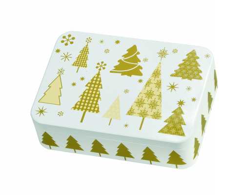 [1630356] Blikken Tree Rechthoekig 14.2x10.1x3.1cm 12stuks