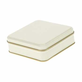 [1630239] Blikken Licht Beige Vierkant 10.7x10.7x3.2cm 12stuks