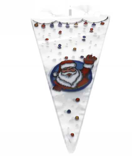 [K1230133] Snoepzak & Puntzak Santa Claus Met Opdruk 25x46cm 100stuks
