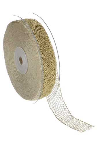 [K1390550] Luxe Kadolint Grof Gaaslint Goud 20mm x 15meter