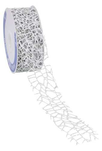 [K1390575] Kadolint Oceaan Weblint Zilver Glitter 40mm x 10meter OP IS OP