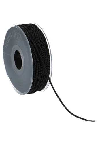 [K1400038] 2 HALEN & 1 BETALEN Kadolint Polyester Koord Zwart 2.5mm x 30meter