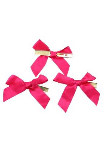 [K1420150] Strikje Satijn Fuchsia Met Clip 6x6cm 250stuks
