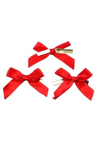 [K1420151] Strikje Satijn Rood Met Clip 6x6cm 250stuks