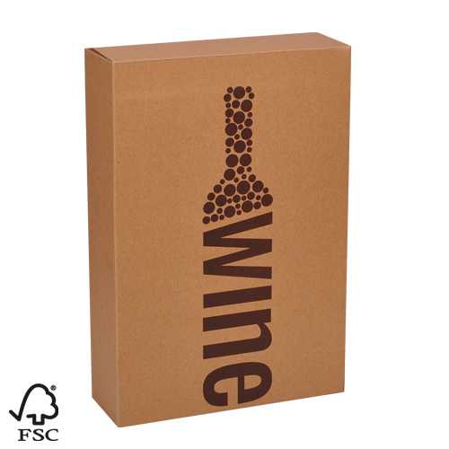 [1170810] Wijndoos 3 fles Wine Kraft 24.9x8x36.5cm FSC® 50stuks