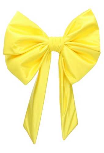 [K1290289] Stoffen Dubbele Strik Verona Geel Met 4 Lussen 37x38cm