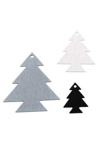 [K1340430] Houten Decoratie Christmas Tree Hangers 120stuks