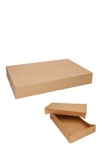 [K1271188] Geschenkdoos Rechthoekig & Deksel Budget Kraft 37.5x23.8x5cm 5stuks