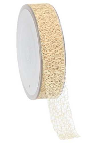 [K1390602] Cadeaulint Honey Weblint Naturel 25mm x 20 meter