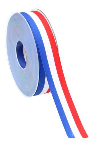[K1010002] Cadeaulinten Stofband Nederland Rood Wit Blauw 2.5cm x 25meter