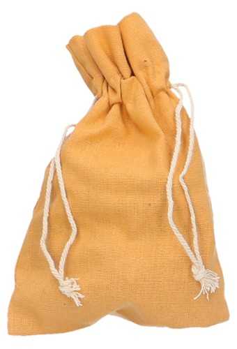 [K1070706] Kadozakjes Katoen Recycled Oker Geel Met Koord Groot 17x24cm 10stuks