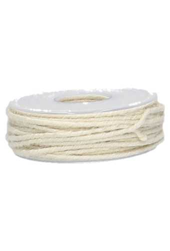 [K1390633] Koord Lint Jute IJzerdraad  Wit 3mm x 20meter