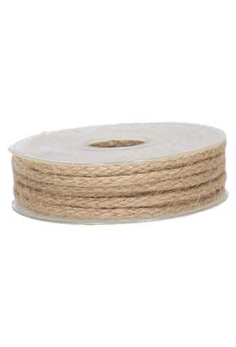 [K1390631] Koord Lint Jute Naturel Met IJzerdraad 5mm x 12 meter