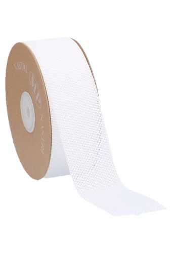 [K1390617] Geschenklint Canvas Wit 40mm x 20 meter