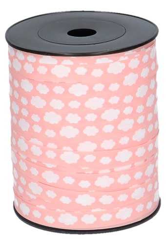 [K1010251] Krullint Wit Wolkje & Baby Roze 10mm x 250 meter