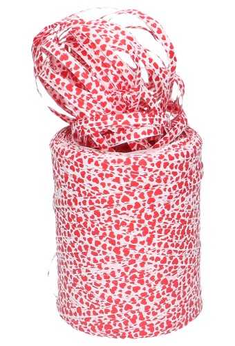 [K1430030] Raffia Linten Trend Rood Hearts 5mm x 200 meter