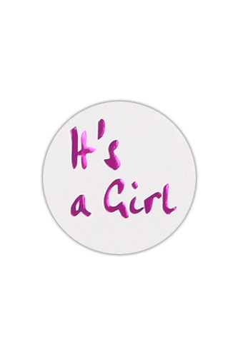 [K1210103] Etiketten Baby It's a Girl Roze 4cm 500stuks