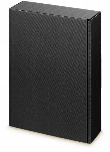 [1170063] Wijndoos Modern Zwart 36x25x9cm 3 fles 25stuks