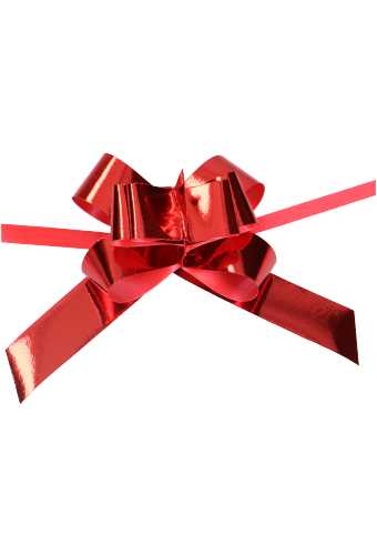 [K1420073] Mini Trek Strikken Metallic Rood Doorsnee van 45mm lint 15mm 50stuks