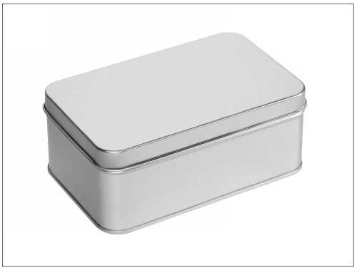 [K1150195] Blikken Blanco Rechthoekig 14x8.7x5.5cm 1stuks